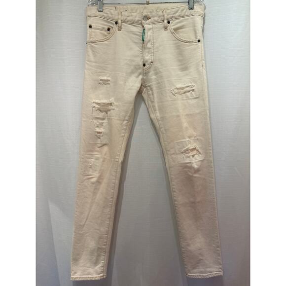DSQUARED2 *Rare* One Life One Planet Eco Washed Men’s Distressed Jeans IT46 30US - Picture 1 of 8